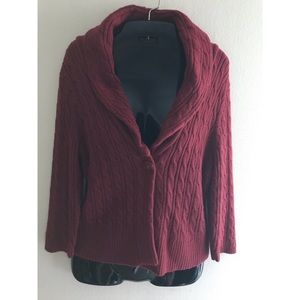 LOFT Size Medium Cable Knit Shrug Cardigan